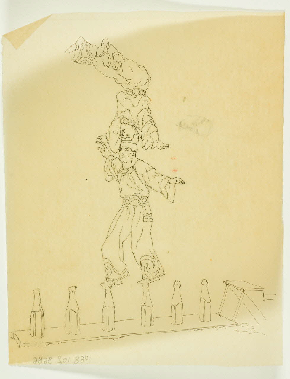 partie d'un ensemble de dessins Numéro d'équilibriste 1968.102.3686 Photo Mucem
