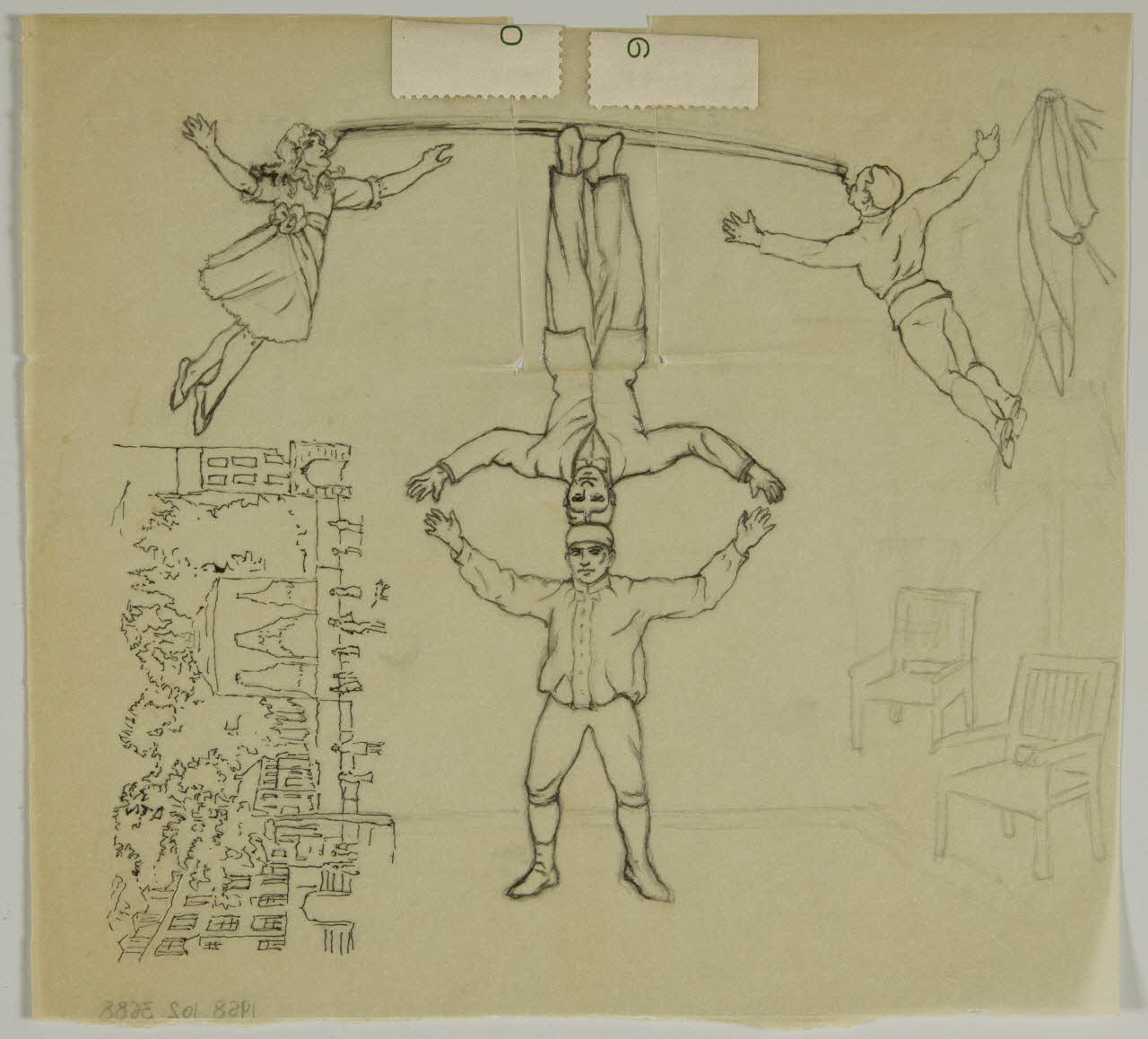 partie d'un ensemble de dessins Acrobates 1968.102.3688 Photo Mucem