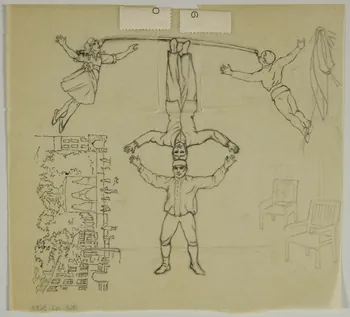 partie d'un ensemble de dessins Acrobates 1968.102.3688  Photo Mucem