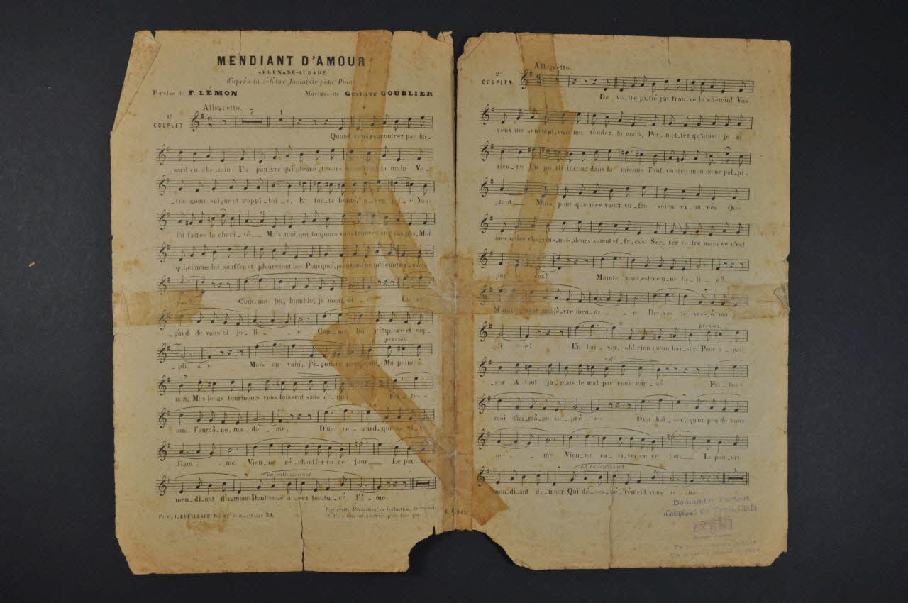 chanson petit format 1965.159.24  Photo Mucem