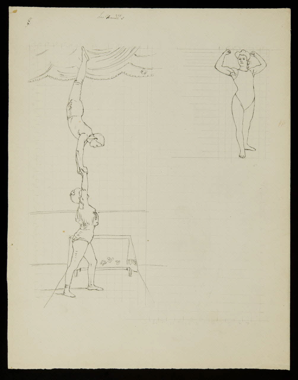 partie d'un ensemble de dessins Esquisse de porté 1968.102.3695 Photo Mucem