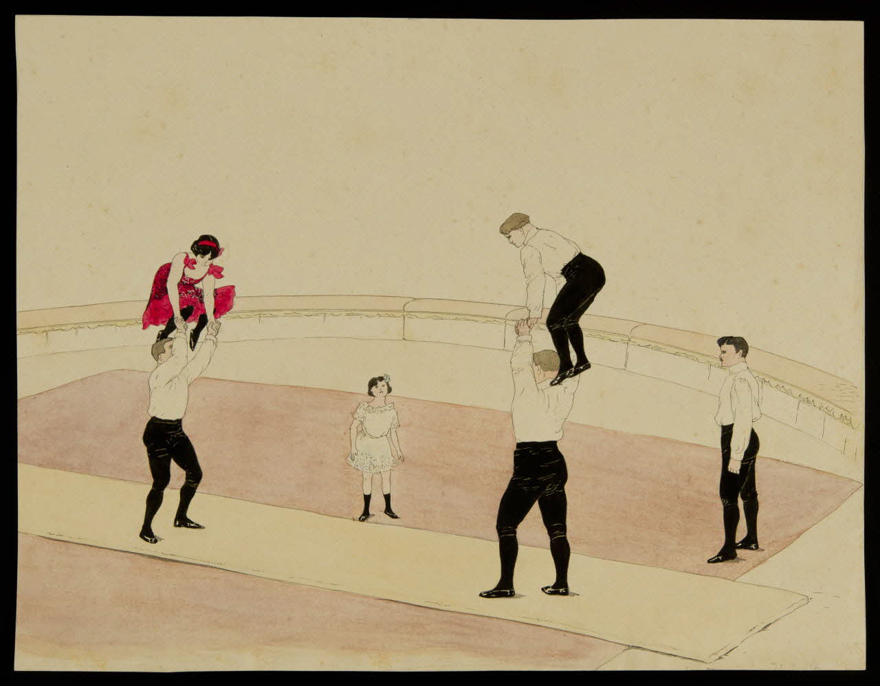 partie d'un ensemble de dessins Numéro de cirque avec des portés 1968.102.3698 Photo Mucem