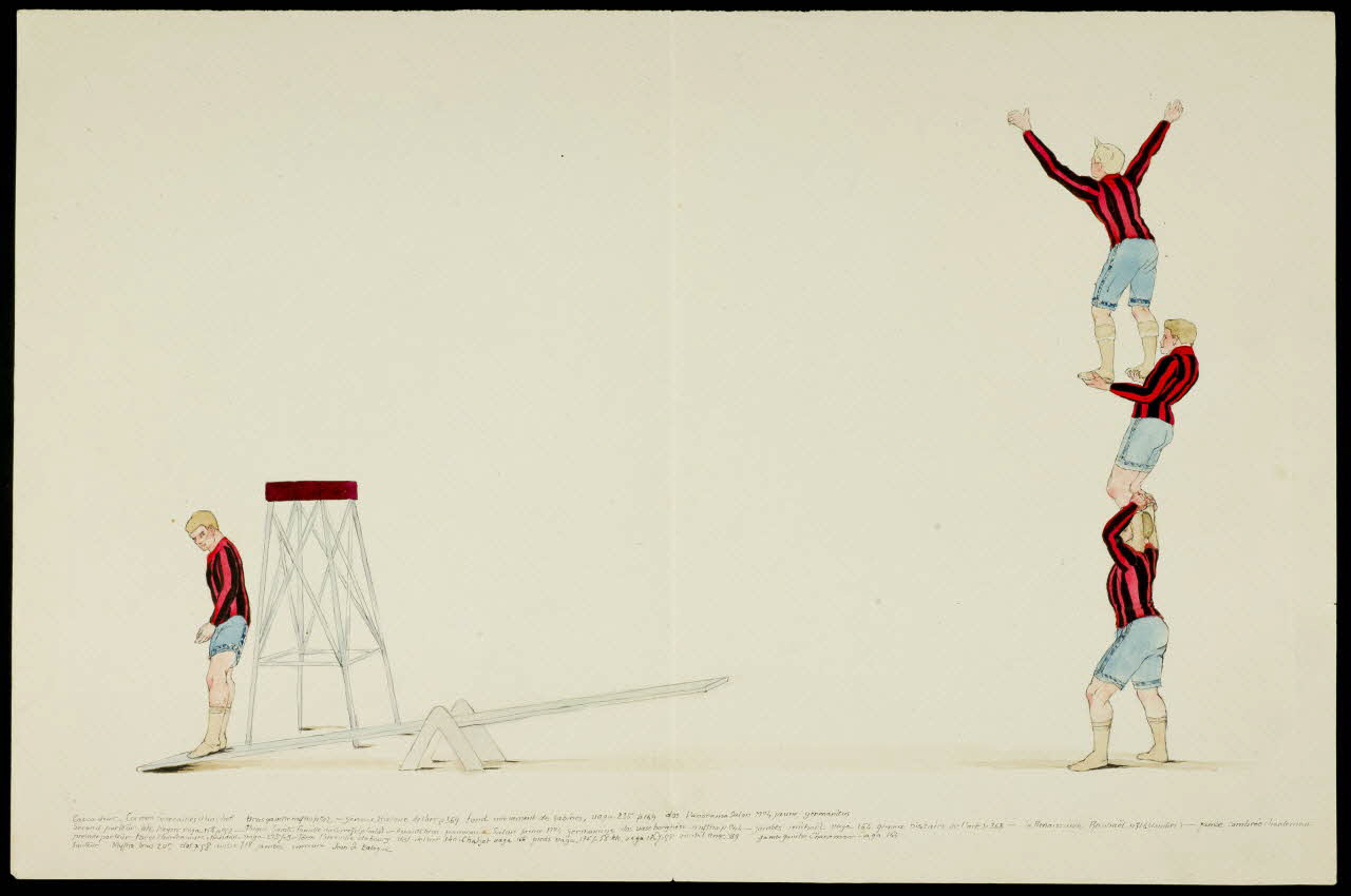 partie d'un ensemble de dessins Numéro d'acrobates 1968.102.3700 Photo Mucem