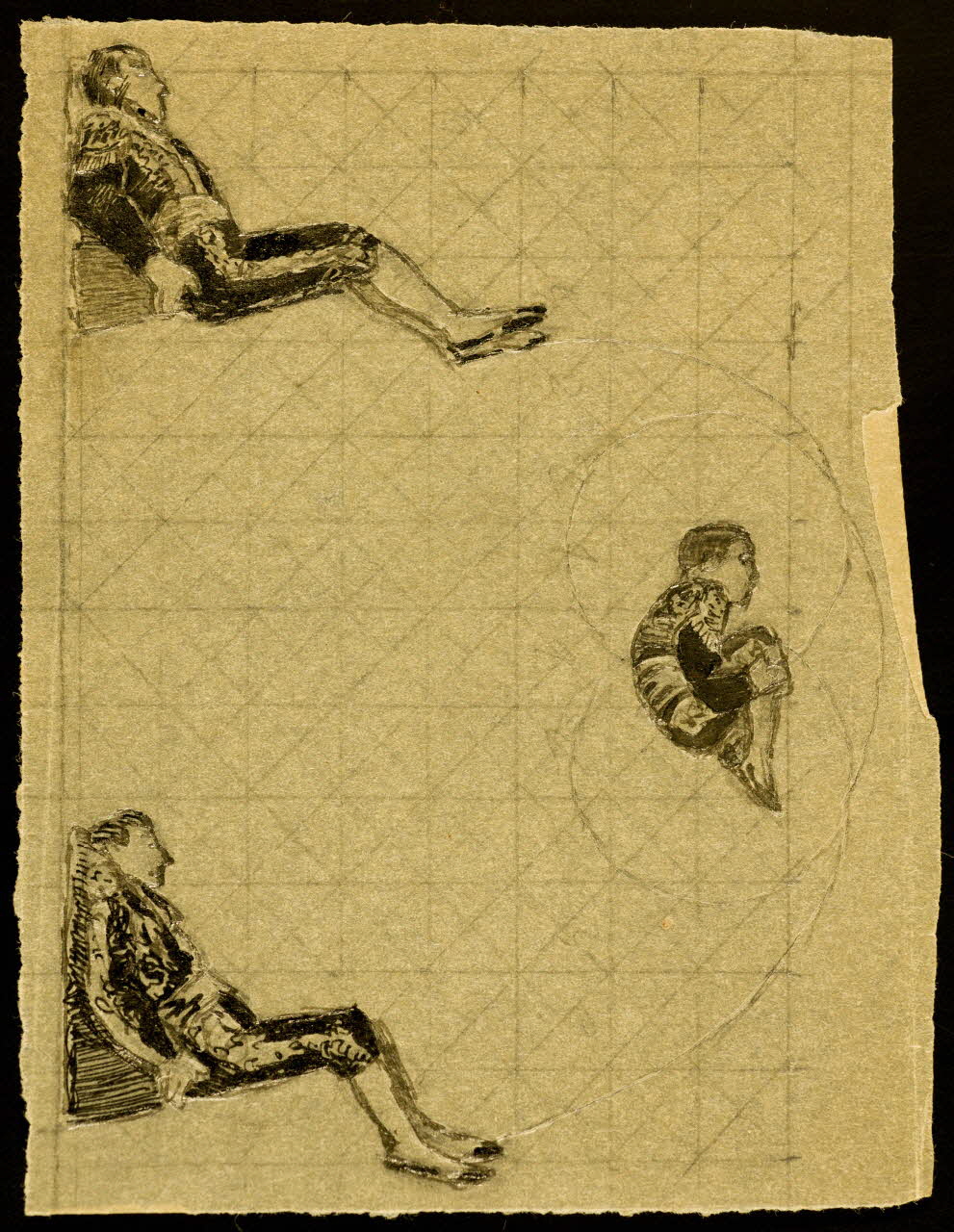 partie d'un ensemble de dessins Acrobates 1968.102.3713 Photo Mucem