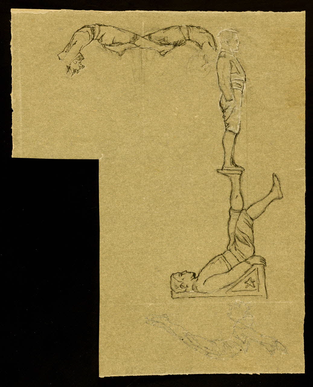 partie d'un ensemble de dessins Numéro d'acrobates 1968.102.3714 Photo Mucem