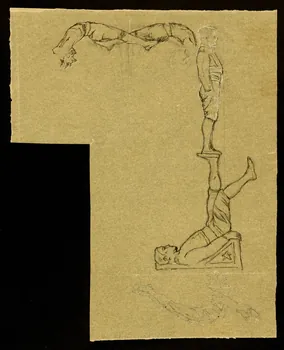 partie d'un ensemble de dessins Numéro d'acrobates 1968.102.3714 Photo Mucem