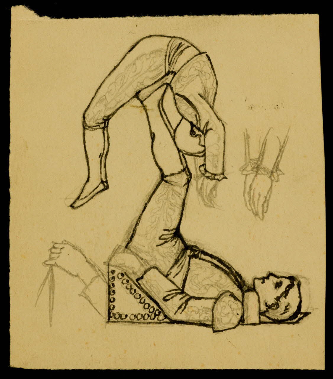 partie d'un ensemble de dessins Acrobates 1968.102.3715 Photo Mucem