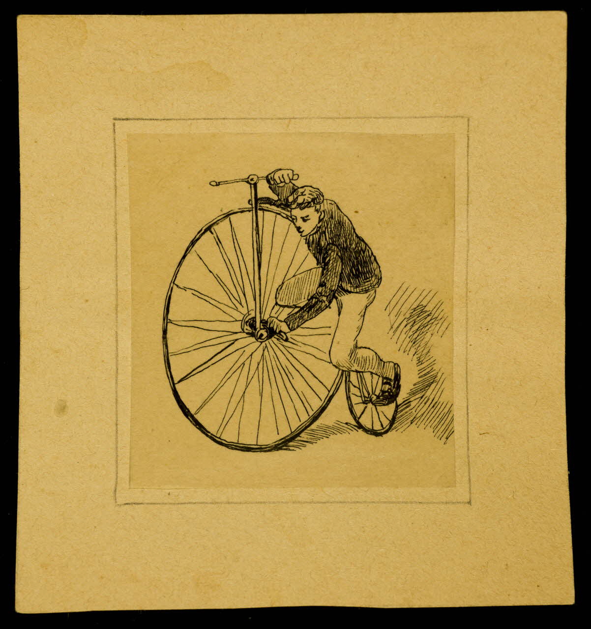 partie d'un ensemble de dessins Acrobatie sur un vélocipède 1968.102.3721 Photo Mucem