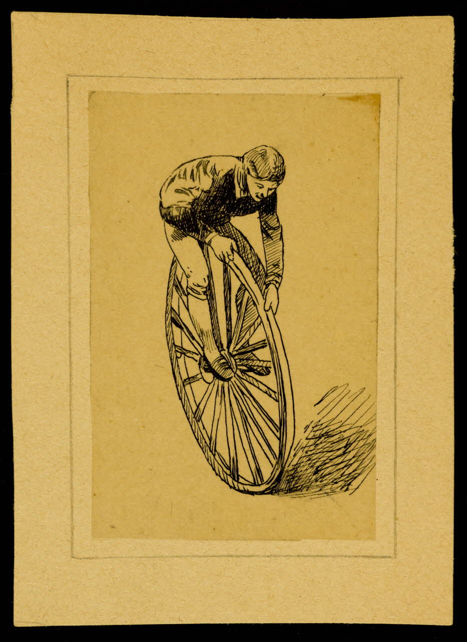 partie d'un ensemble de dessins Acrobatie sur une roue 1968.102.3722 Photo Mucem