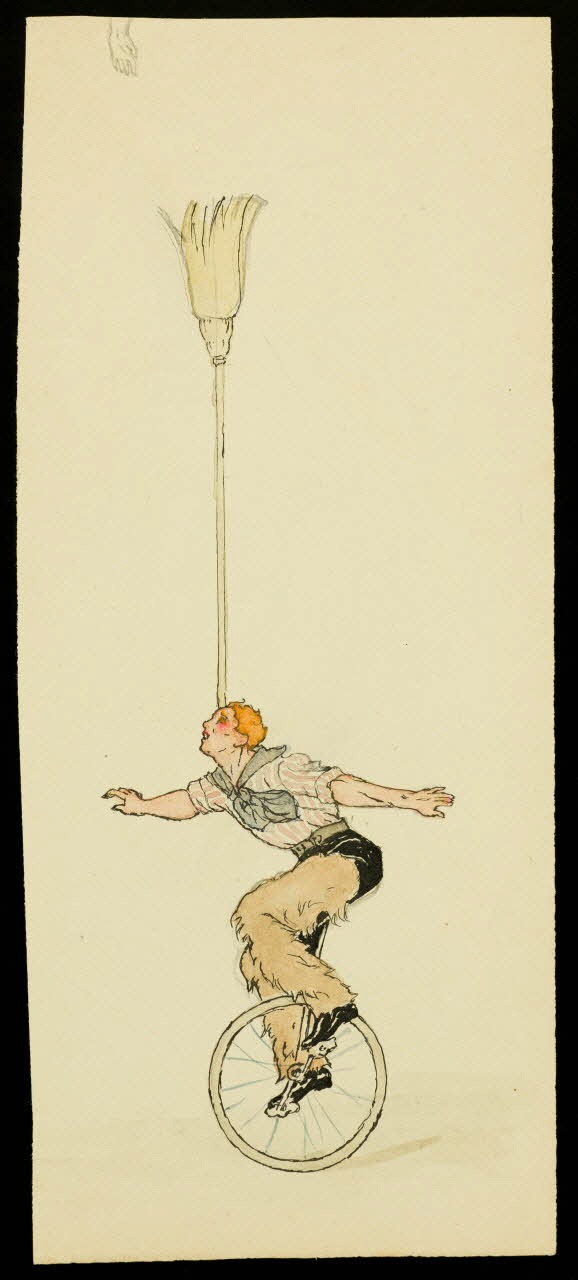 dessin Acrobate en équilibre sur un monocycle 1968.102.3730.2 Photo Mucem