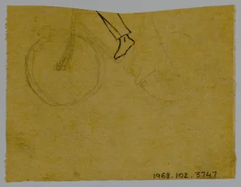 partie d'un ensemble de dessins Ebauche de bicyclette 1968.102.3747  Photo Mucem