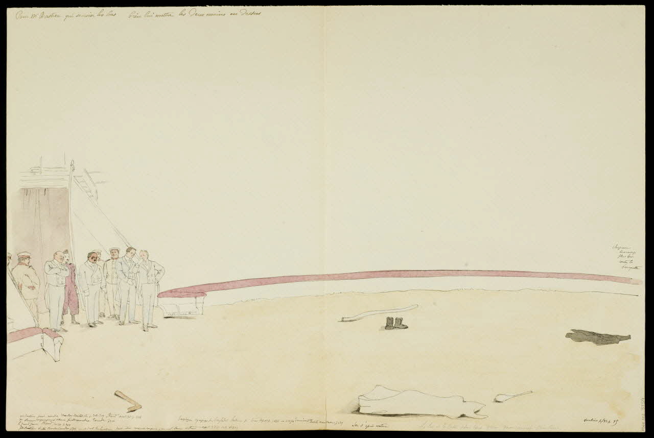 partie d'un ensemble de dessins Piste de cirque après une représentation 1968.102.3754 Photo Mucem