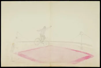 partie d'un ensemble de dessins Piste de cirque après une représentation 1968.102.3754 Photo Mucem