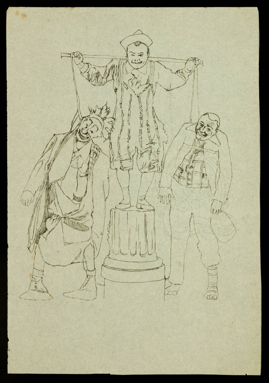 partie d'un ensemble de dessins Numéro de clowns 1968.102.3756 Photo Mucem