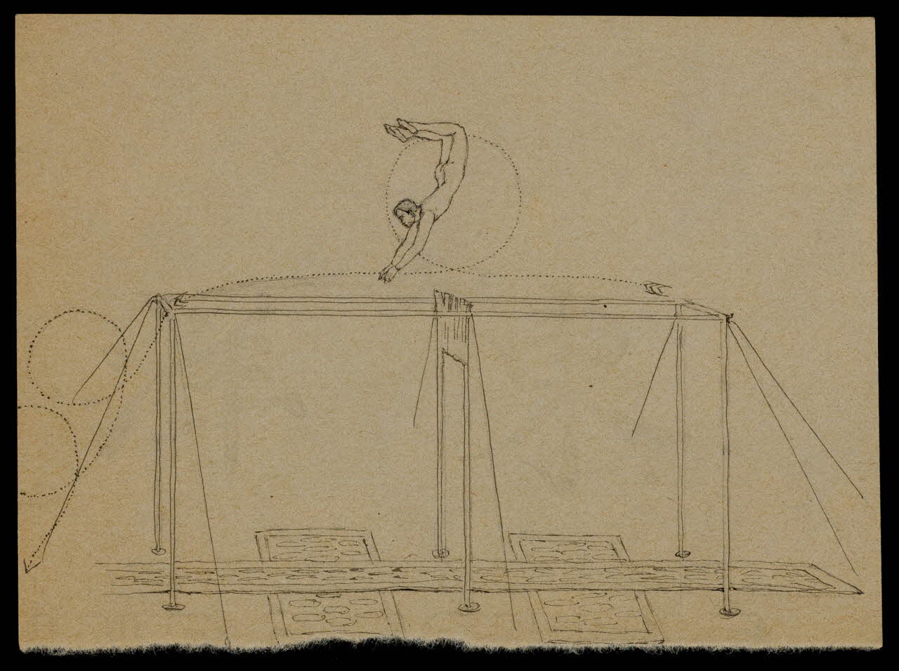 partie d'un ensemble de dessins Acrobate et barres parallèles 1968.102.3764 Photo Mucem