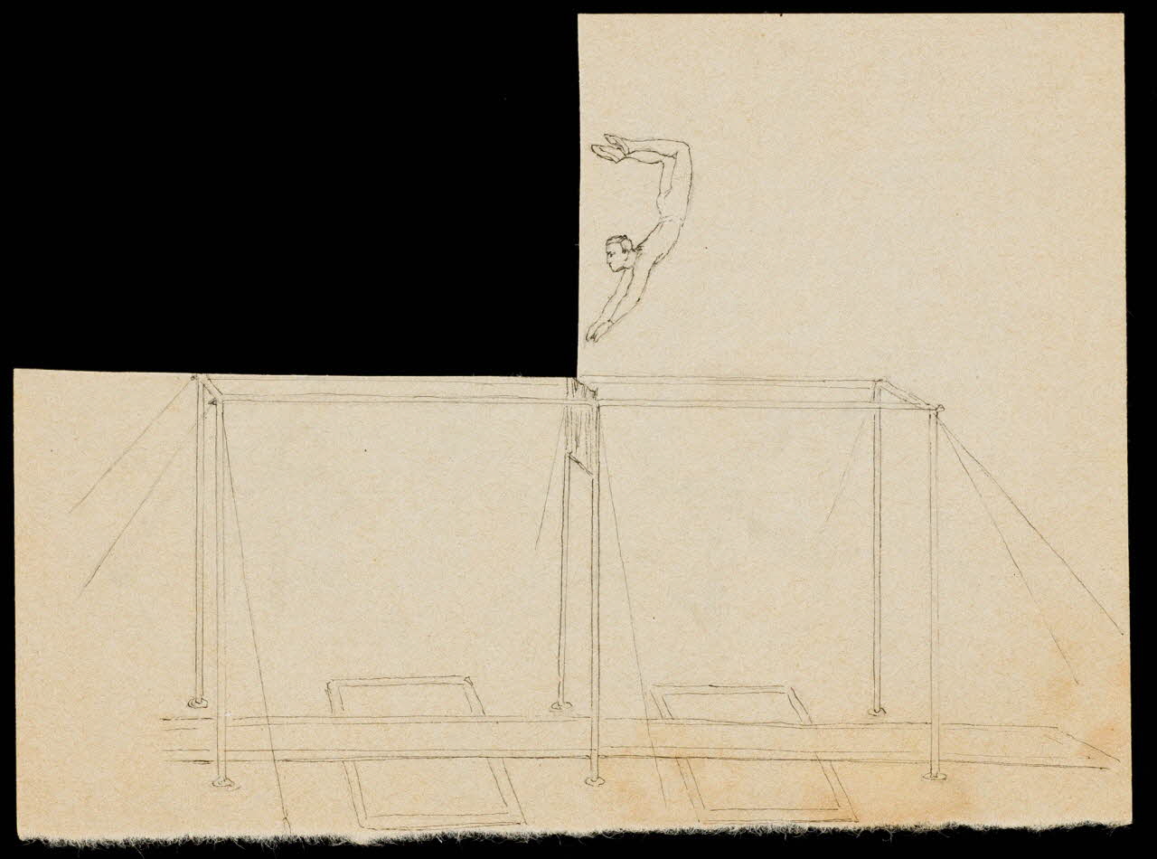 partie d'un ensemble de dessins Acrobate et barres parallèles 1968.102.3766 Photo Mucem