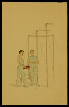partie d'un ensemble de dessins Acrobates au pied du portique 1968.102.3768  Photo Mucem