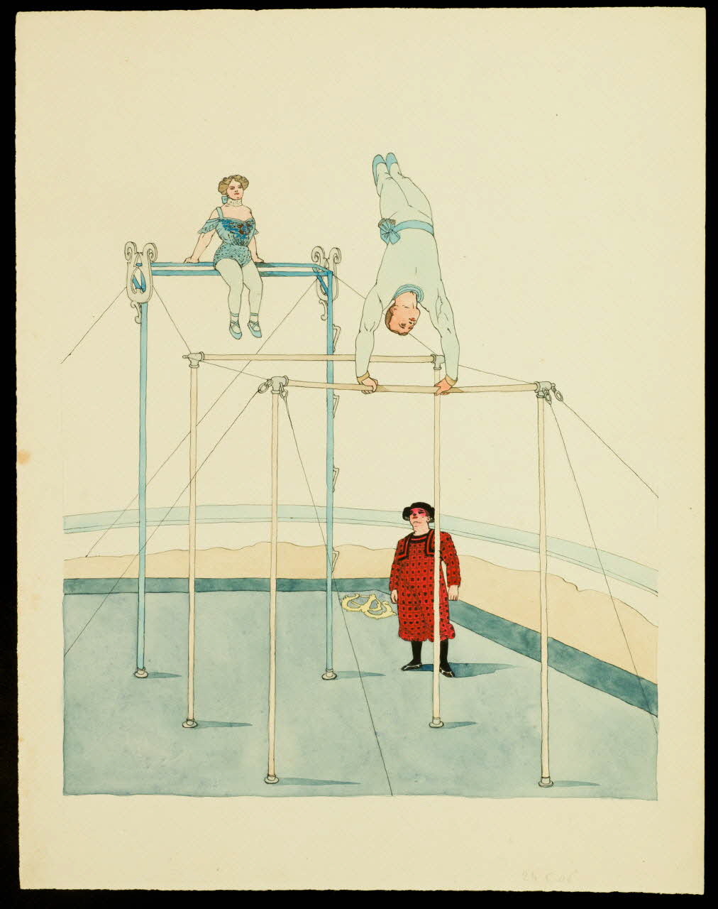 partie d'un ensemble de dessins Acrobates et barres parallèles 1968.102.3769 Photo Mucem