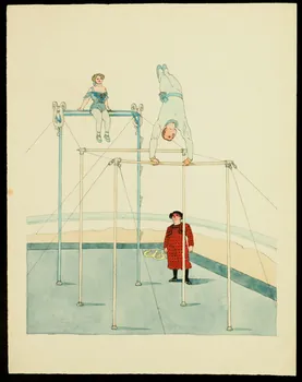 partie d'un ensemble de dessins Acrobates et barres parallèles 1968.102.3769  Photo Mucem