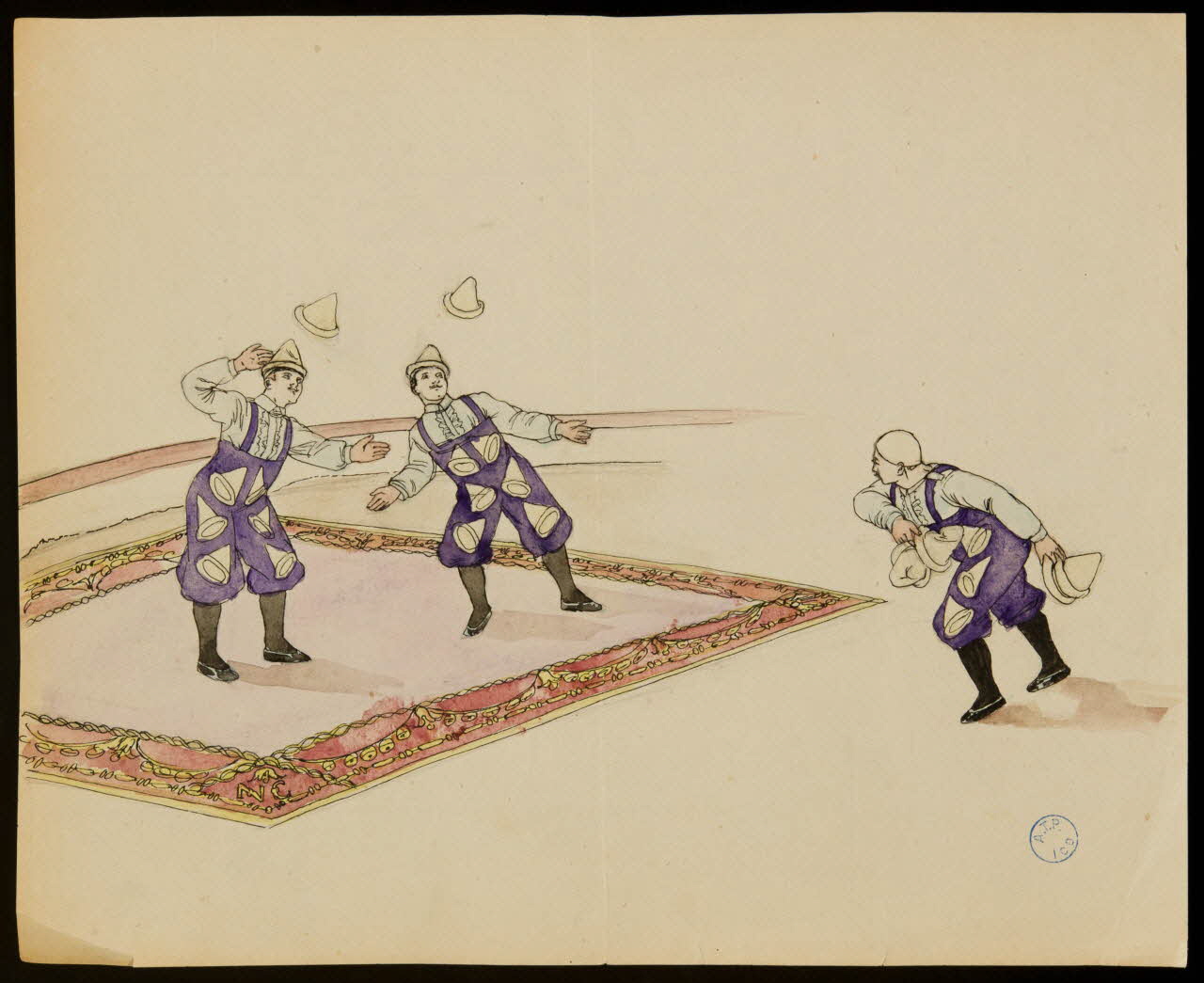 partie d'un ensemble de dessins Numéro de cirque 1968.102.377 Photo Mucem