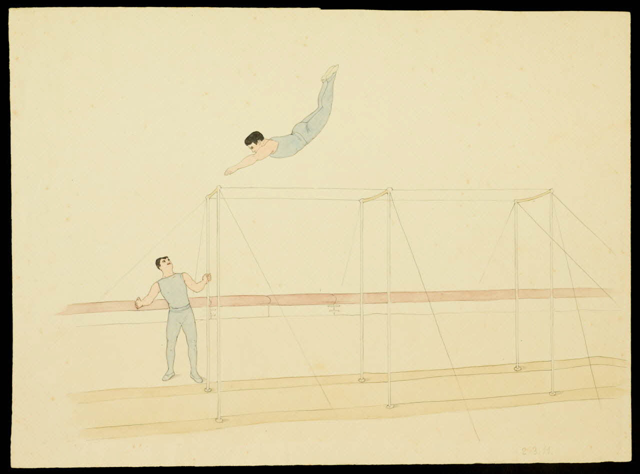 partie d'un ensemble de dessins Acrobates et barres parallèles 1968.102.3770 Photo Mucem