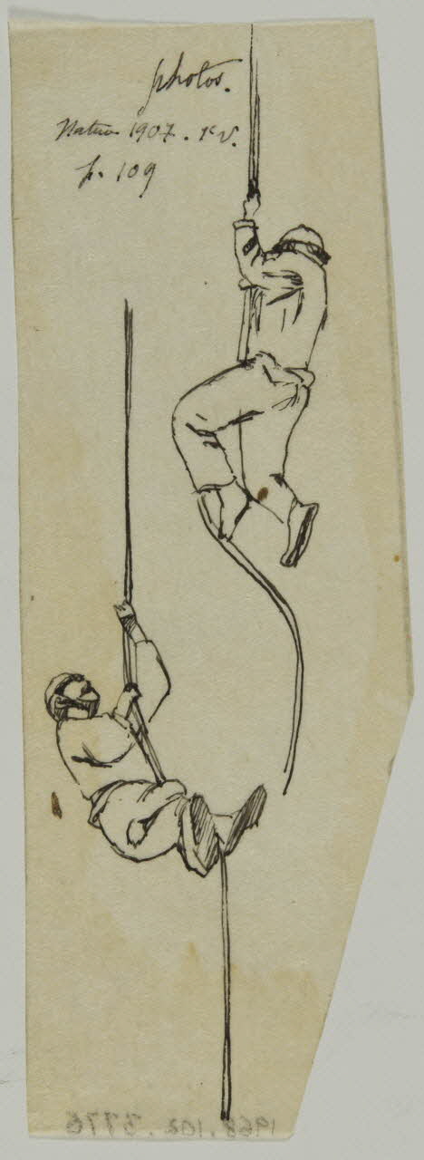 partie d'un ensemble de dessins Acrobates grimpant à une corde 1968.102.3776 Photo Mucem
