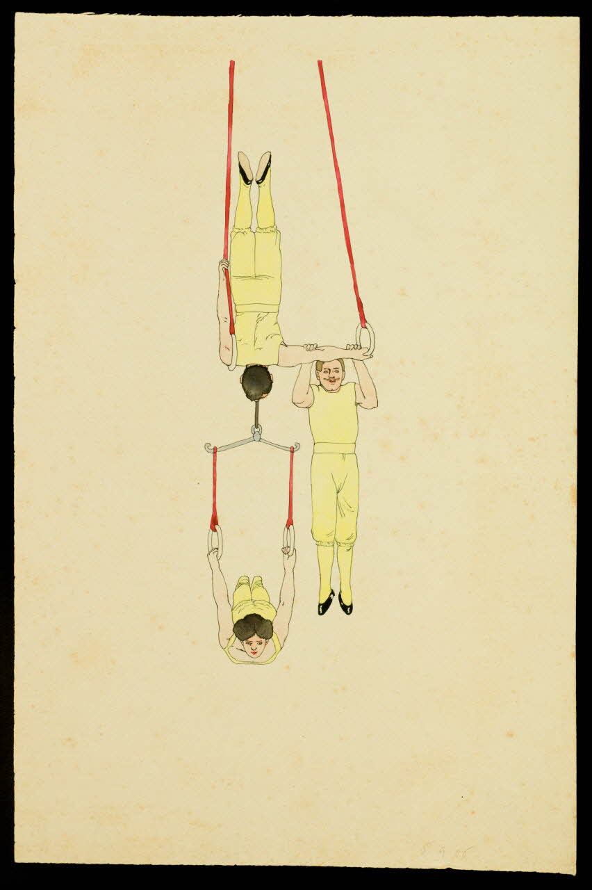partie d'un ensemble de dessins Acrobates aux anneaux 1968.102.3792 Photo Mucem
