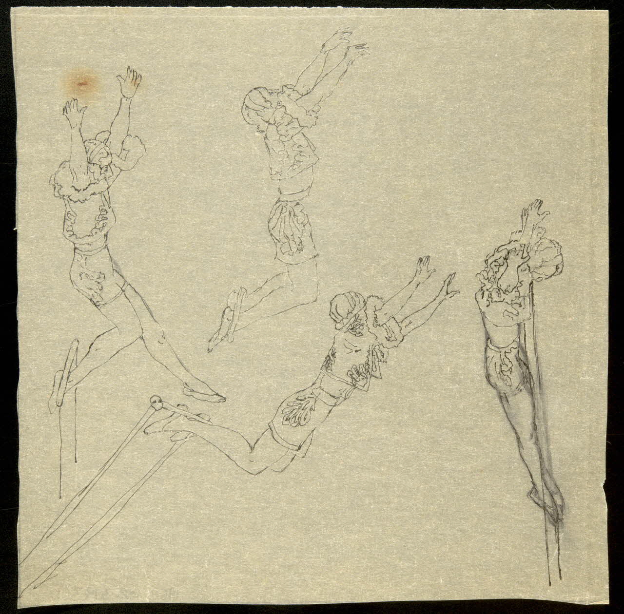 partie d'un ensemble de dessins Numéro de trapéziste 1968.102.3793.1 Photo Mucem