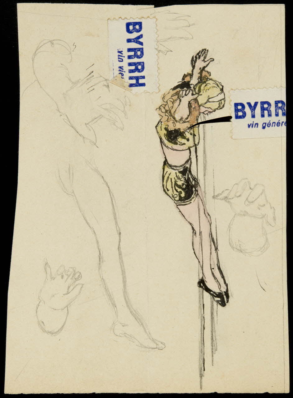 partie d'un ensemble de dessins Numéro de trapéziste 1968.102.3793.5 Photo Mucem