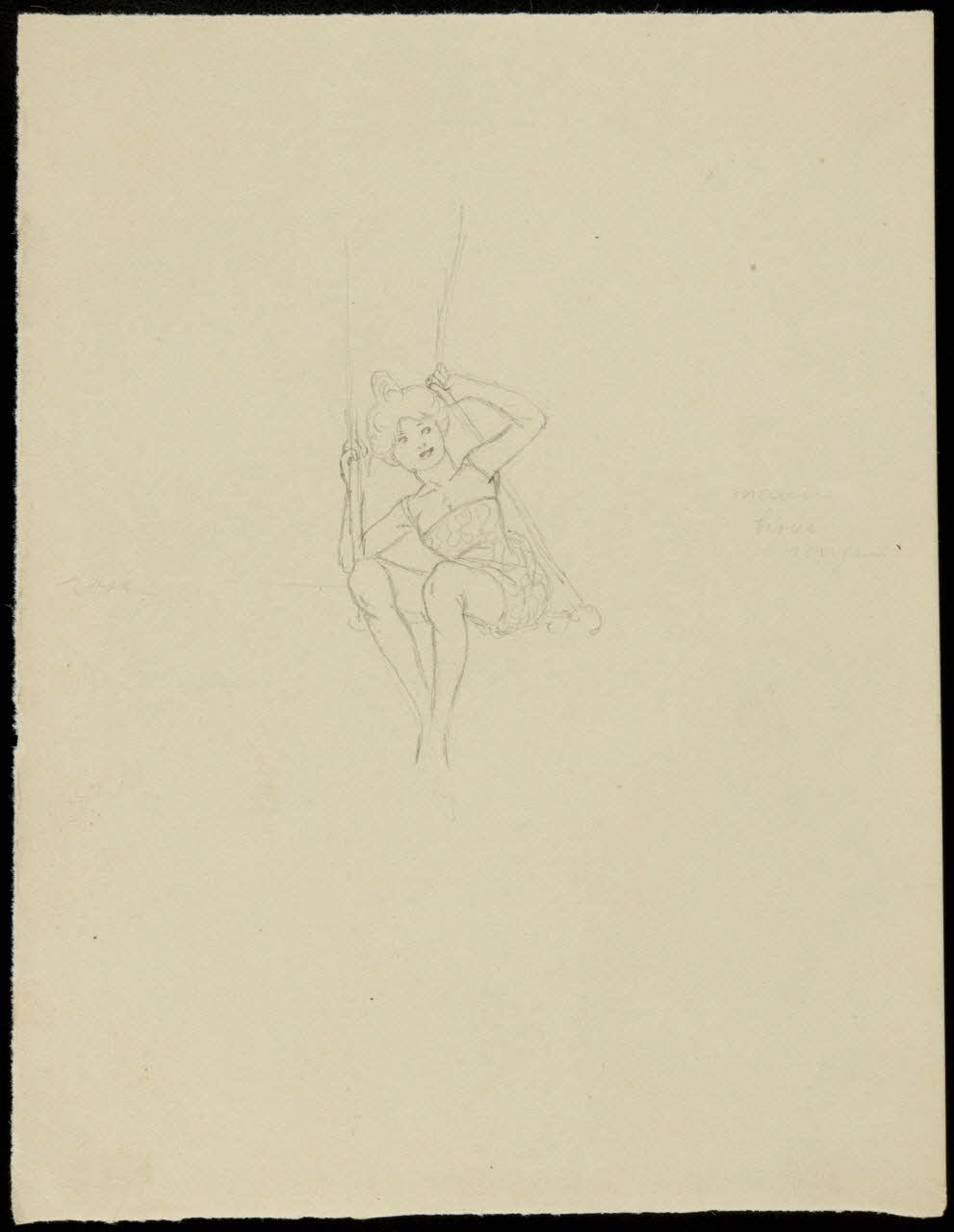 partie d'un ensemble de dessins Trapéziste 1968.102.3794.1 Photo Mucem