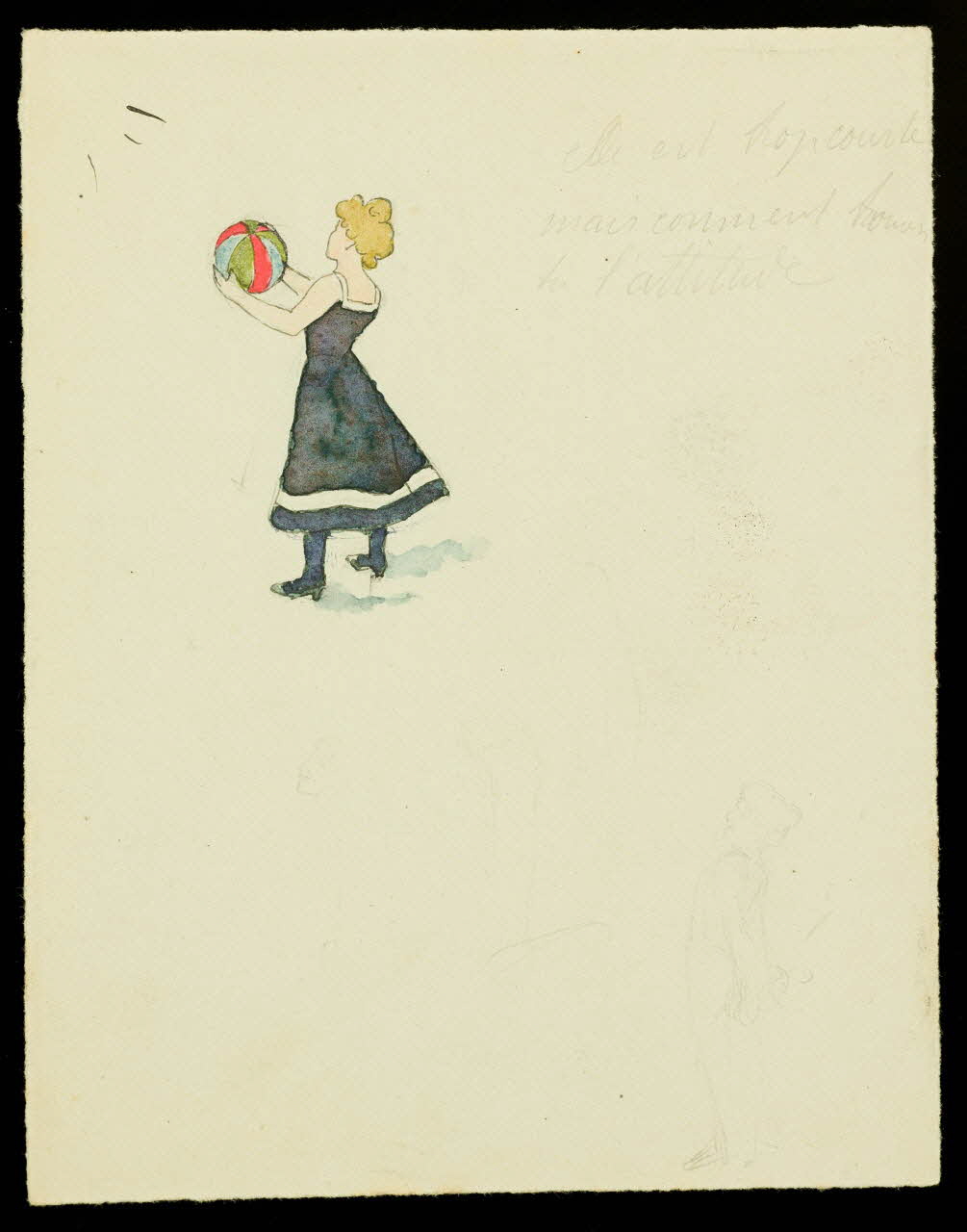 partie d'un ensemble de dessins Trapéziste et otaries 1968.102.3799 Photo Mucem