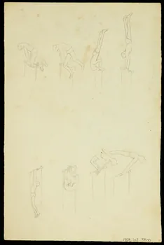 partie d'un ensemble de dessins Trapézistes 1968.102.3800 Photo Mucem