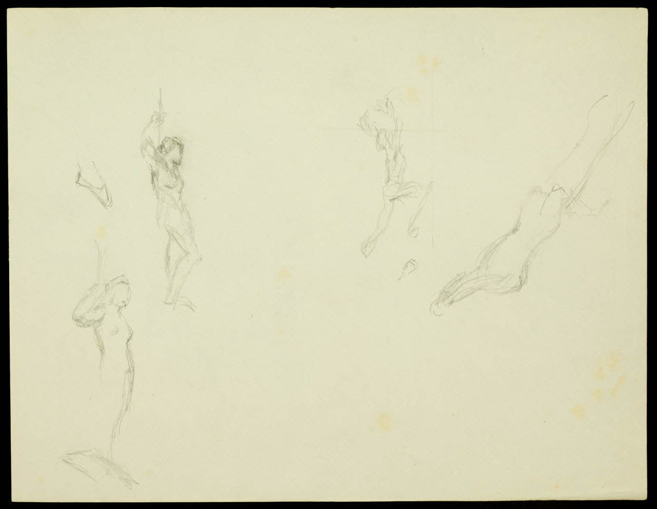 partie d'un ensemble de dessins Ebauche de trapéziste 1968.102.3801 Photo Mucem