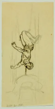 partie d'un ensemble de dessins Ebauche de trapéziste 1968.102.3802 Photo Mucem