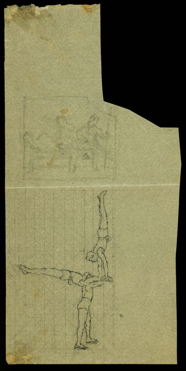 partie d'un ensemble de dessins Numéro d'acrobates 1968.102.3806.1 Photo Mucem