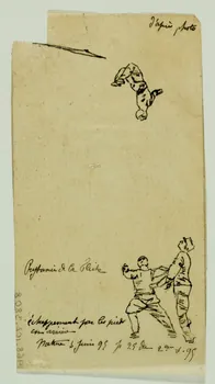 partie d'un ensemble de dessins échappement par les pieds  en arrière 1968.102.3808 Photo Mucem