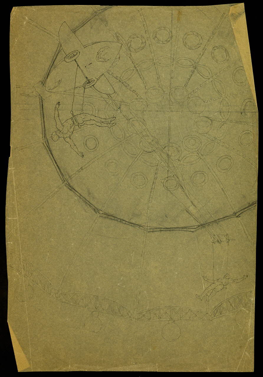 partie d'un ensemble de dessins Numéro de trapézistes 1968.102.3815 Photo Mucem