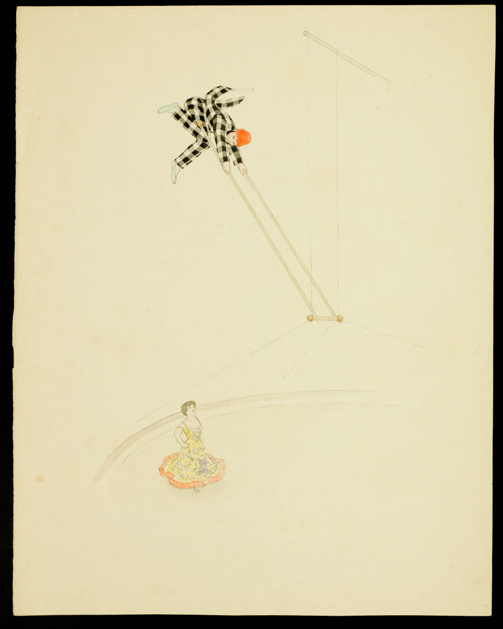 partie d'un ensemble de dessins Numéro de trapéziste 1968.102.3821 Photo Mucem