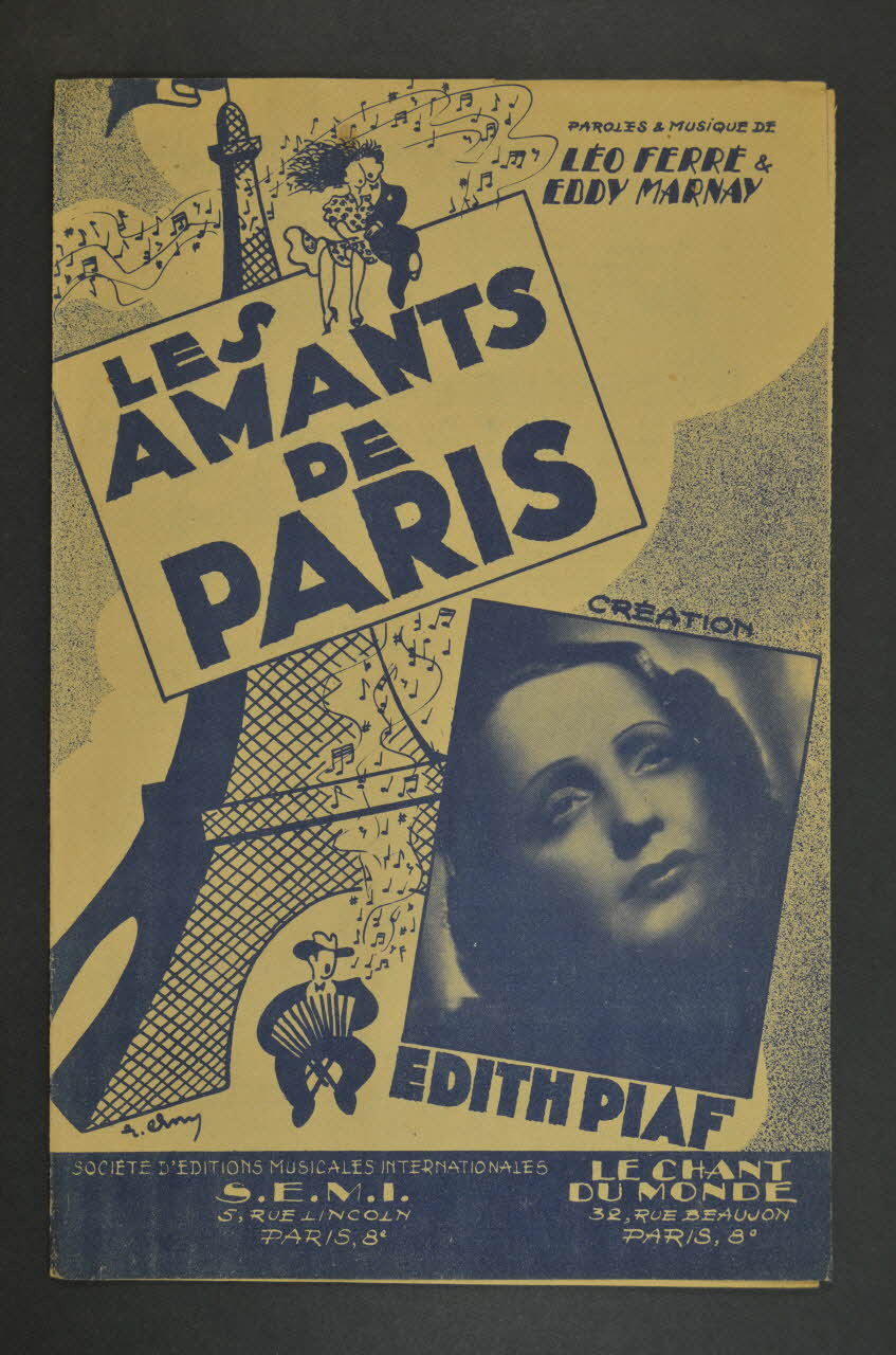 Eddy Marnay ; Léo Ferré ; Le Chant Du Monde chanson petit format Paris 8ème 1948 1965.159.3 Photo Mucem