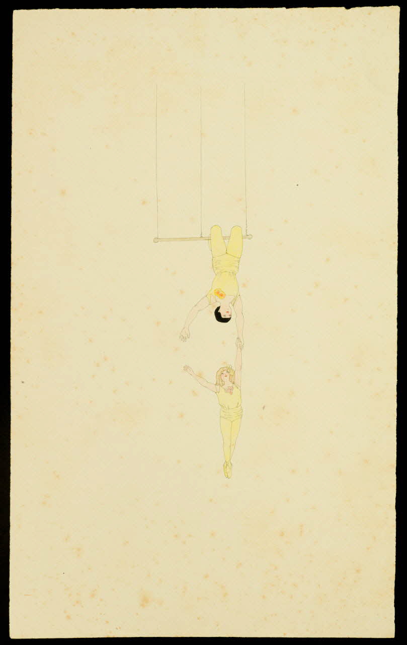 partie d'un ensemble de dessins Couple de trapézistes 1968.102.3823 Photo Mucem