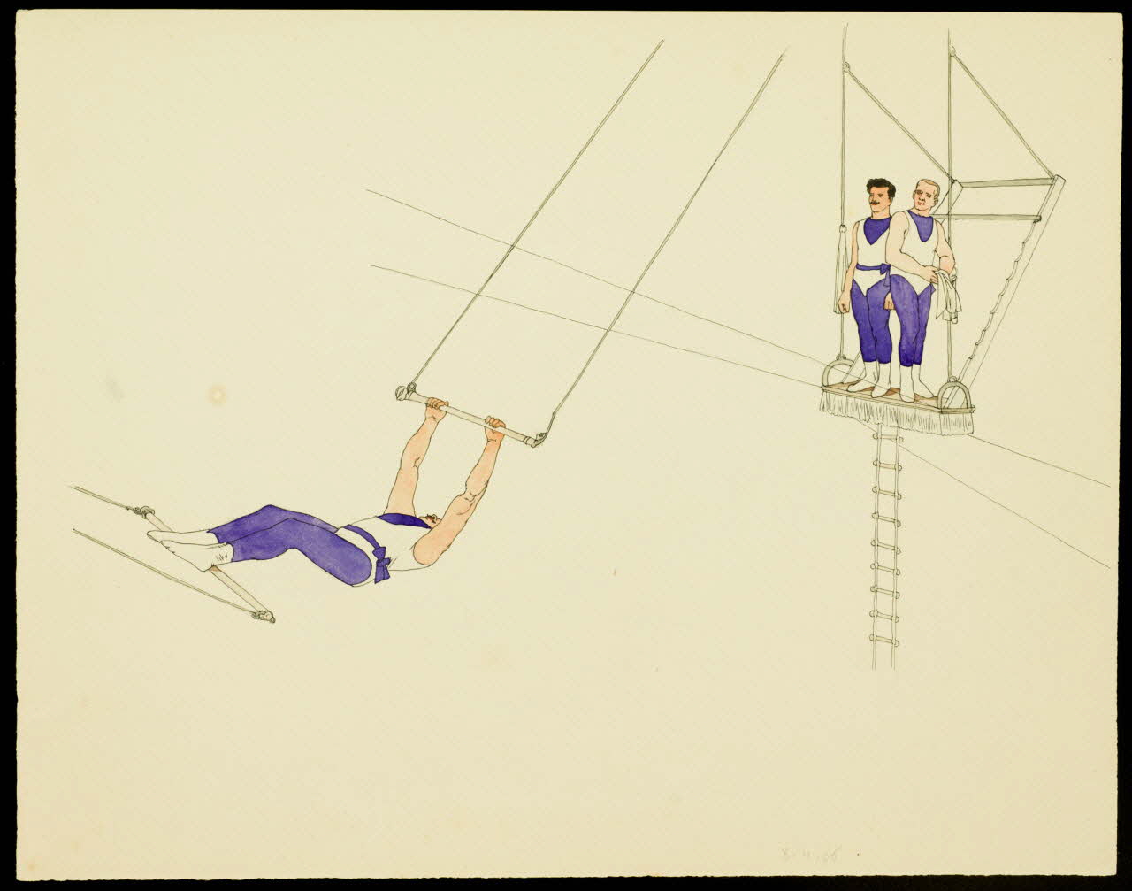 partie d'un ensemble de dessins Trapéziste 1968.102.3825 Photo Mucem