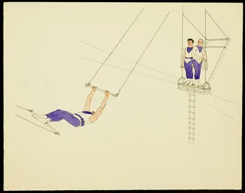 partie d'un ensemble de dessins Trapéziste 1968.102.3825  Photo Mucem