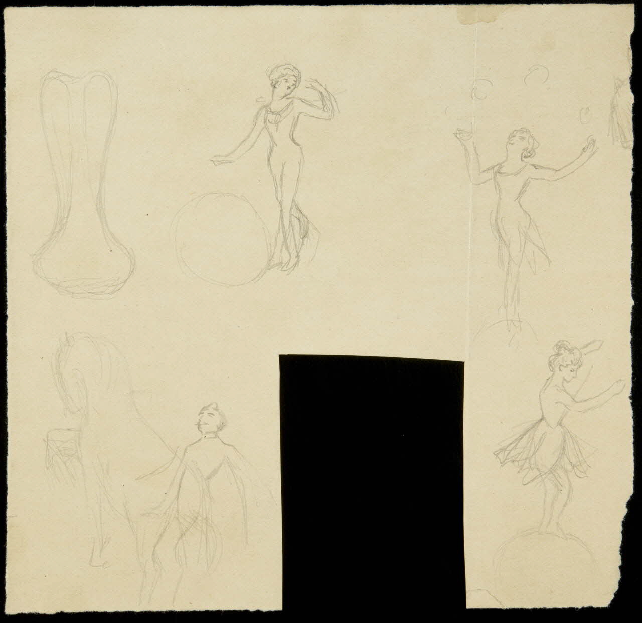 partie d'un ensemble de dessins Personnages de cirque 1968.102.3839 Photo Mucem