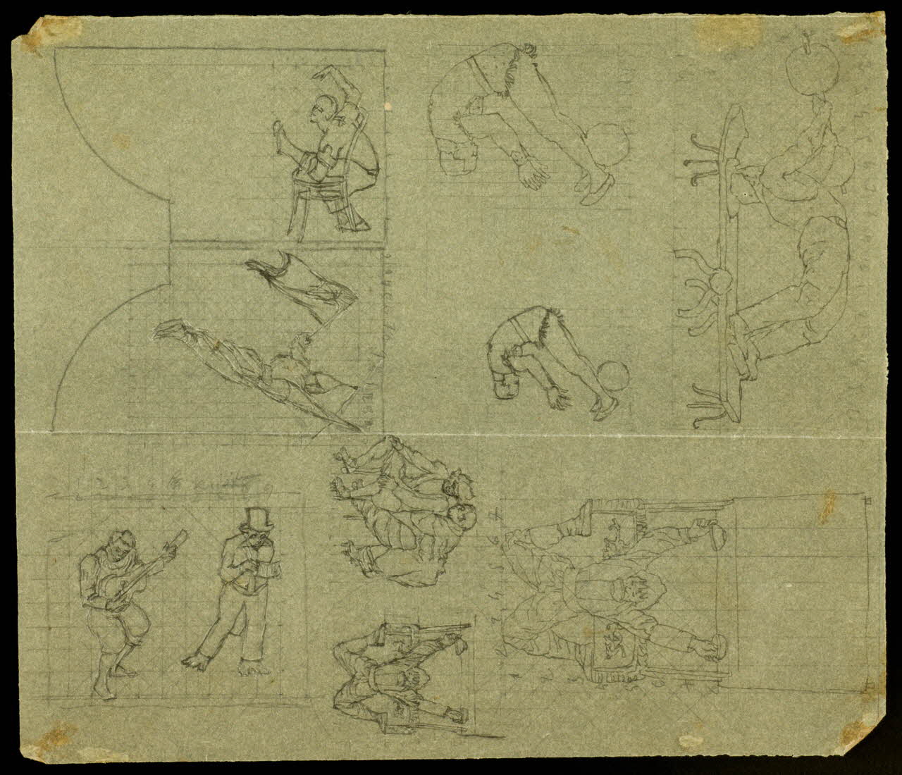 partie d'un ensemble de dessins Artistes de cirque 1968.102.3845 Photo Mucem