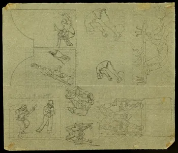 partie d'un ensemble de dessins Artistes de cirque 1968.102.3845 Photo Mucem