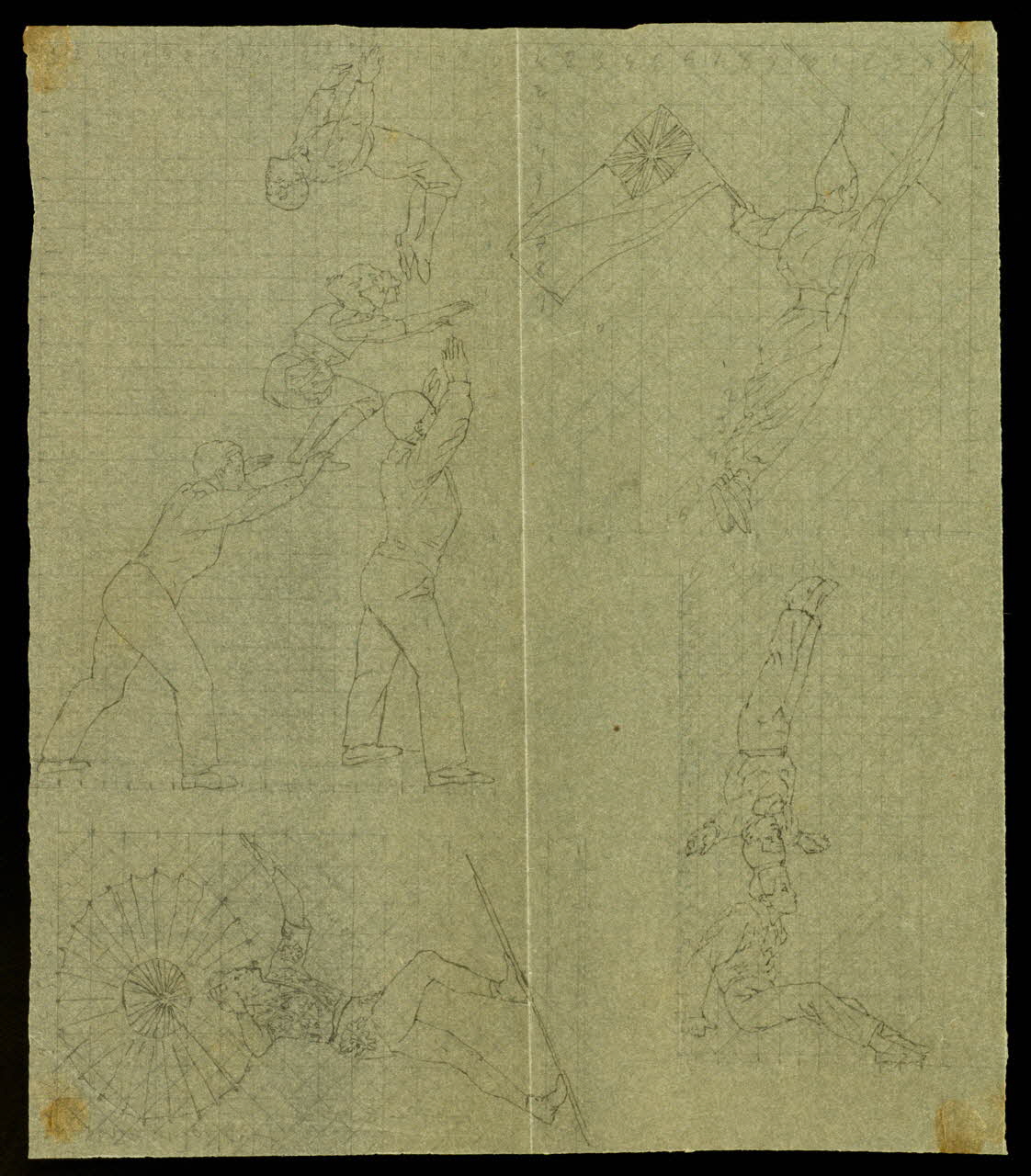 partie d'un ensemble de dessins Acrobates 1968.102.3846 Photo Mucem