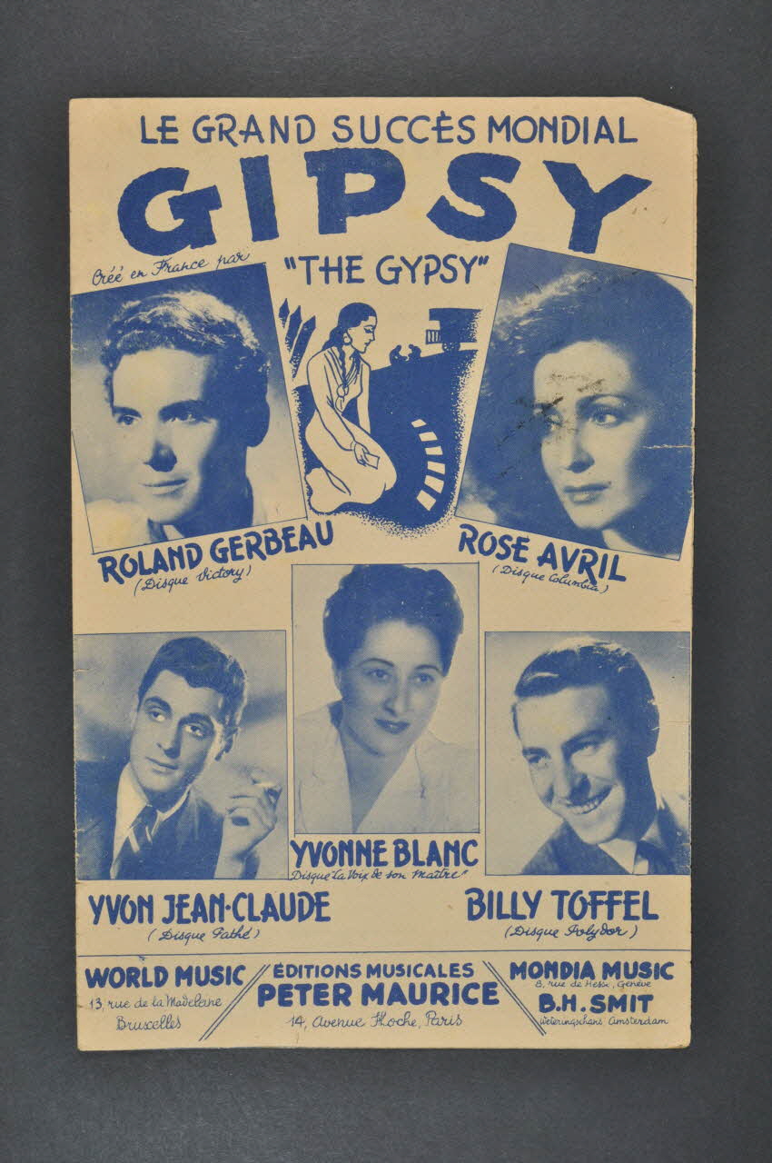 Billy Reid ; Marc Lanjean ; Peter Maurice chanson petit format Île-de-France, France 1945 1965.159.37 Photo Mucem