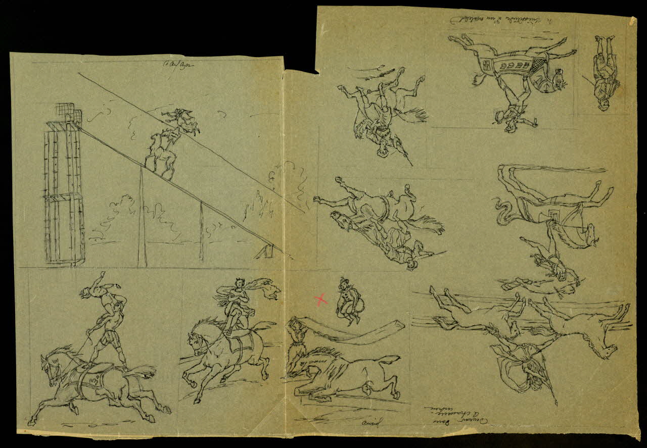 partie d'un ensemble de dessins Numéros de voltige 1968.102.3850 Photo Mucem