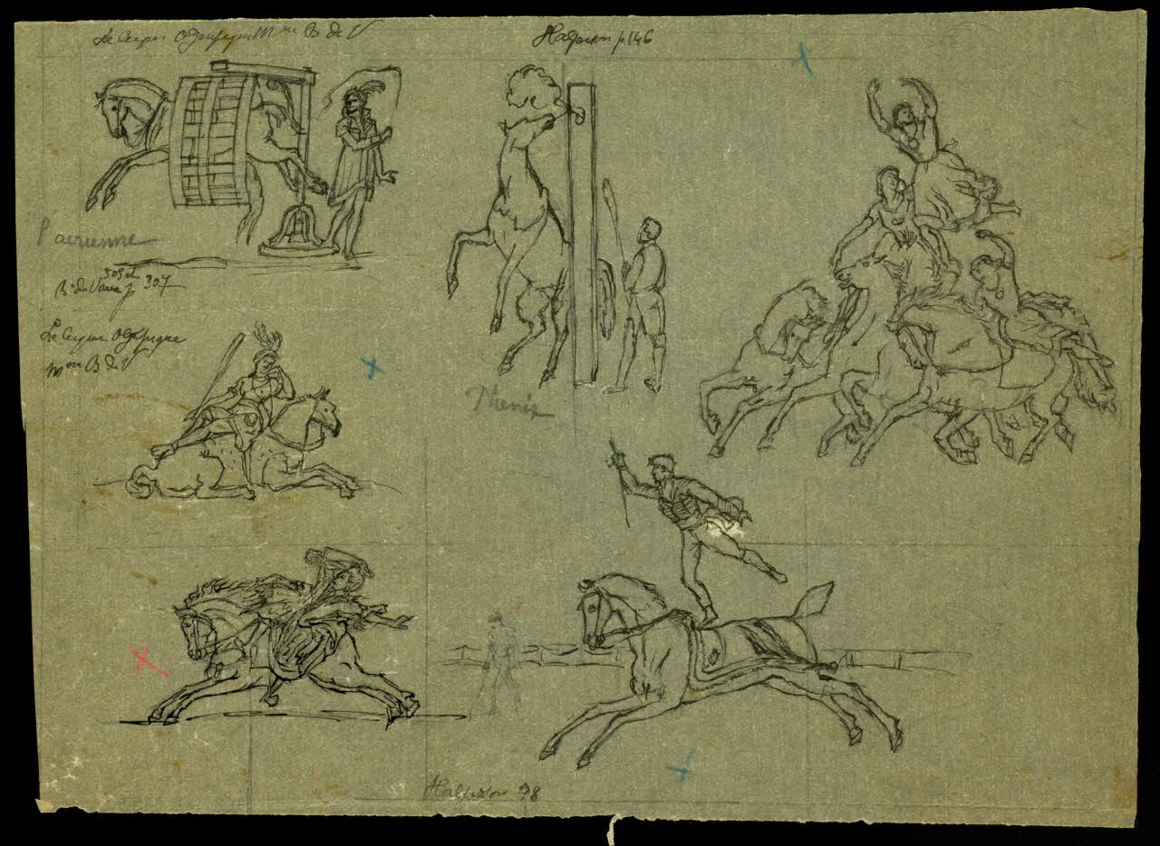 partie d'un ensemble de dessins Le Cirque Olympique 1968.102.3853 Photo Mucem