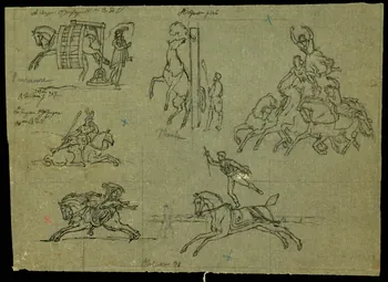 partie d'un ensemble de dessins Le Cirque Olympique 1968.102.3853 Photo Mucem